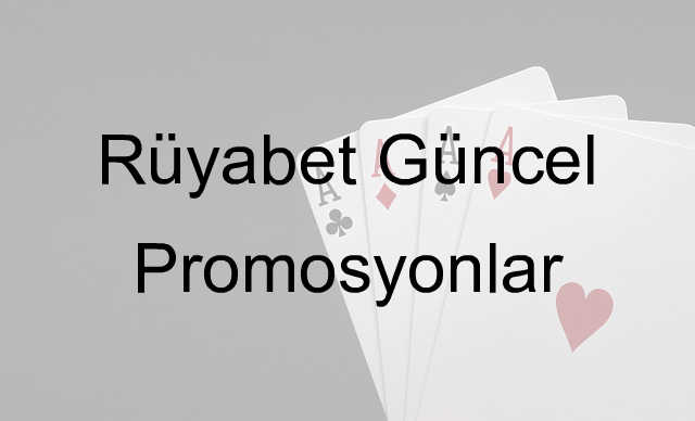 Rüyabet güncel promosyonlar